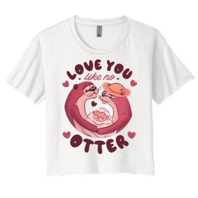 Love You Like No Otter Cute Women's Crop Top Tee