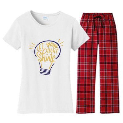 Let Your Light Shine Women's Flannel Pajama Set