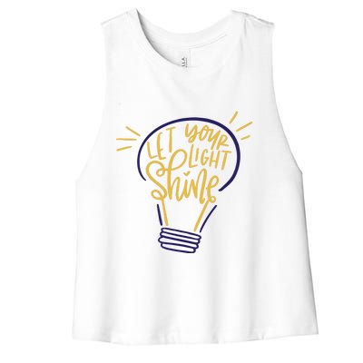 Let Your Light Shine Women's Racerback Cropped Tank