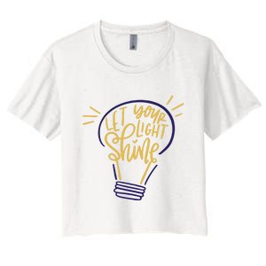 Let Your Light Shine Women's Crop Top Tee