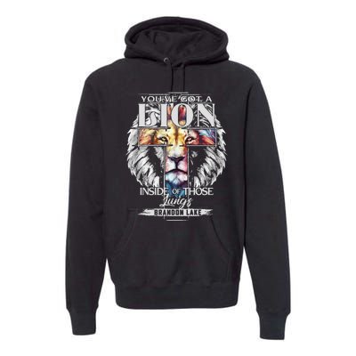 Let Your Lion Out B.R.A.N.D.O.N Lake Merch Praise Jesus Premium Hoodie