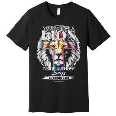 Let Your Lion Out B.R.A.N.D.O.N Lake Merch Praise Jesus Premium T-Shirt