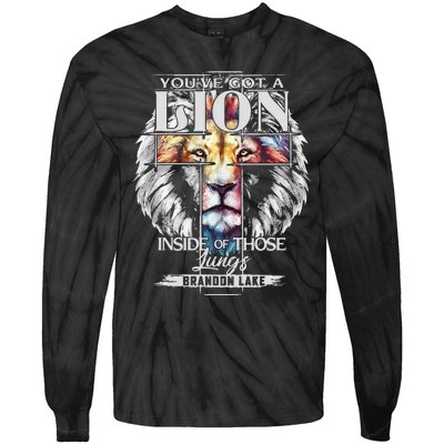 Let Your Lion Out B.R.A.N.D.O.N Lake Merch Praise Jesus Tie-Dye Long Sleeve Shirt