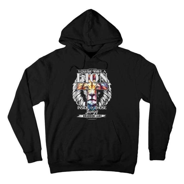 Let Your Lion Out B.R.A.N.D.O.N Lake Merch Praise Jesus Tall Hoodie