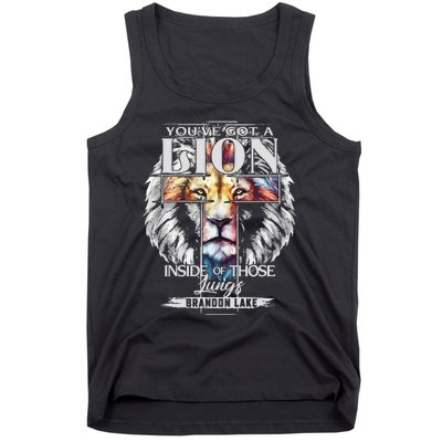 Let Your Lion Out B.R.A.N.D.O.N Lake Merch Praise Jesus Tank Top