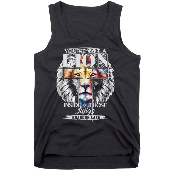 Let Your Lion Out B.R.A.N.D.O.N Lake Merch Praise Jesus Tank Top