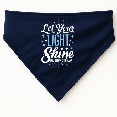 Let Your Light Shine Christian Religious Gifts USA-Made Doggie Bandana