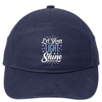 Let Your Light Shine Christian Religious Gifts 7-Panel Snapback Hat