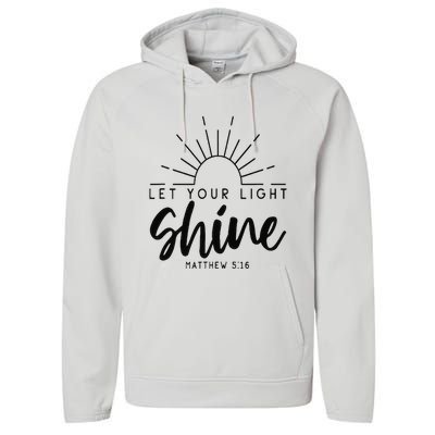 Let your light shine Jesus Christian Lover Performance Fleece Hoodie