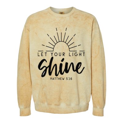 Let your light shine Jesus Christian Lover Colorblast Crewneck Sweatshirt