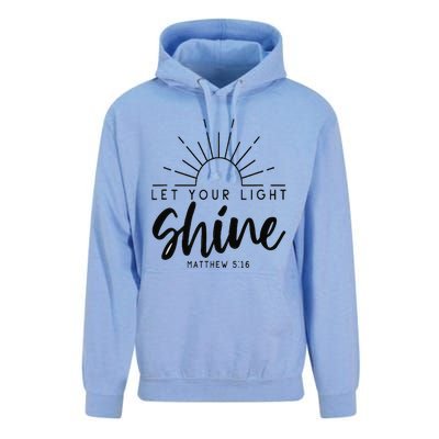 Let your light shine Jesus Christian Lover Unisex Surf Hoodie