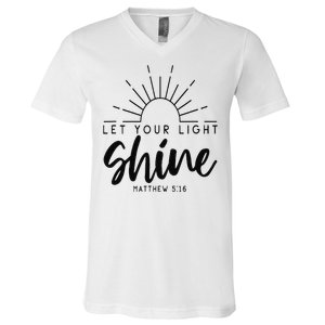 Let your light shine Jesus Christian Lover V-Neck T-Shirt