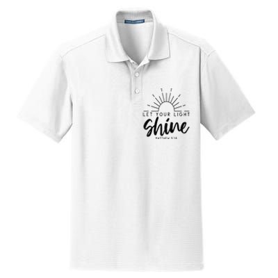 Let your light shine Jesus Christian Lover Dry Zone Grid Polo