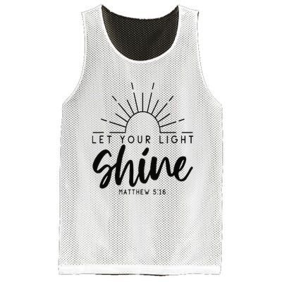 Let your light shine Jesus Christian Lover Mesh Reversible Basketball Jersey Tank