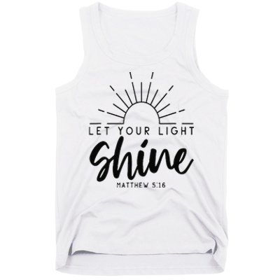 Let your light shine Jesus Christian Lover Tank Top