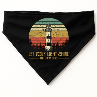 Let Your Light Shine Christian Believer Religious Lighthouse USA-Made Doggie Bandana
