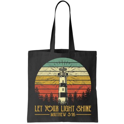 Let Your Light Shine Christian Believer Religious Lighthouse Bag