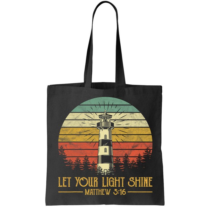 Let Your Light Shine Christian Believer Religious Lighthouse Bag