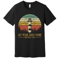 Let Your Light Shine Christian Believer Religious Lighthouse Premium T-Shirt