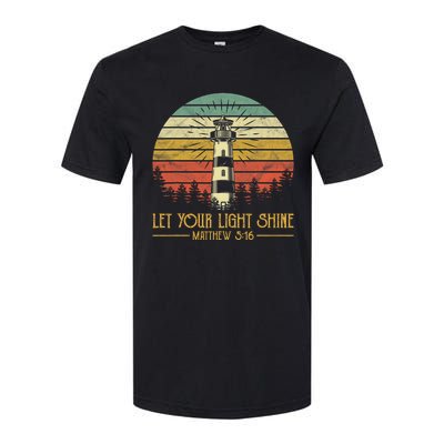 Let Your Light Shine Christian Believer Religious Lighthouse Softstyle CVC T-Shirt