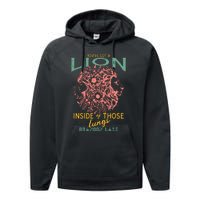 Let Your Lion Out Merch Praise Jesus Performance Fleece Hoodie