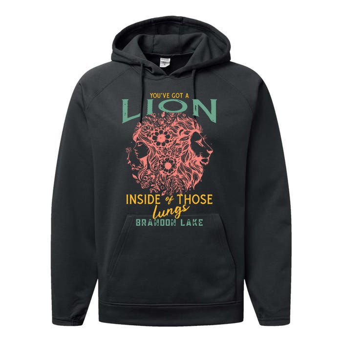 Let Your Lion Out Merch Praise Jesus Performance Fleece Hoodie