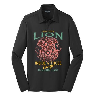 Let Your Lion Out Merch Praise Jesus Silk Touch Performance Long Sleeve Polo