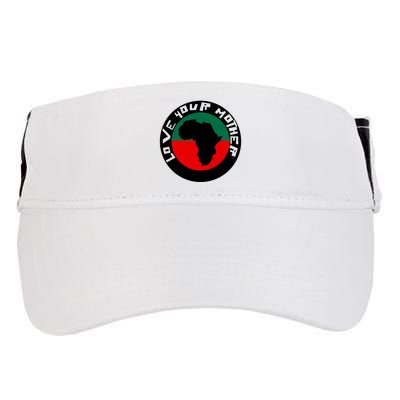 Love Your Mother Africa Black History Adult Drive Performance Visor