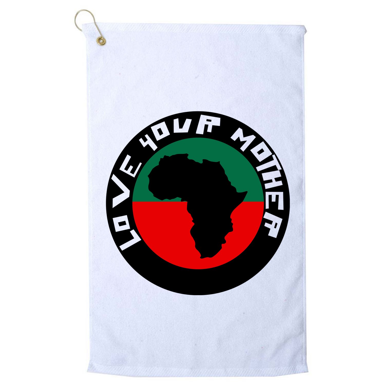 Love Your Mother Africa Black History Golf Towel