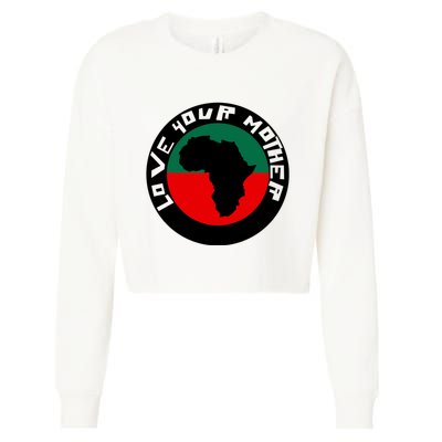 Love Your Mother Africa Black History Cropped Pullover Crew