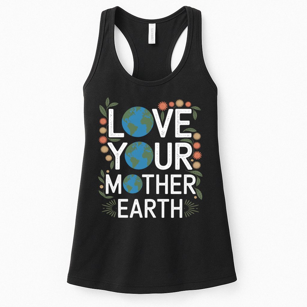 Love Your Mother Earth Eco-Friendly Nature Design Gift Womens Tank Top