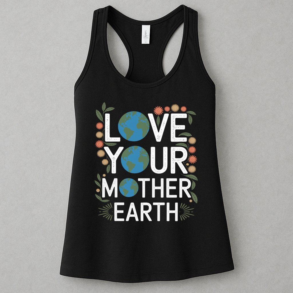 Love Your Mother Earth Eco-Friendly Nature Design Gift Womens Tank Top