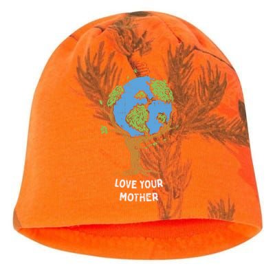 Love Your Mother Earth Day Gift Environt Eco World Tree Cool Gift Kati - Camo Knit Beanie