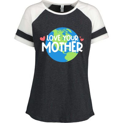 Love Your Mother Earth Day Gift Enza Ladies Jersey Colorblock Tee