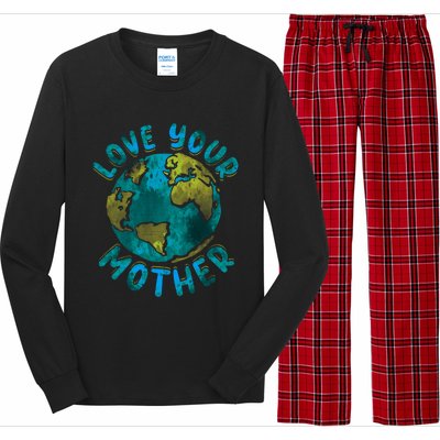 Love Your Mother Earth Day Environtal Awareness Gift Long Sleeve Pajama Set