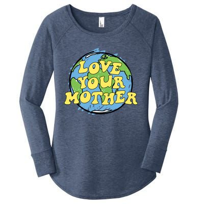 Love Your Mother Gift Earth Day Gift Or Gift Women's Perfect Tri Tunic Long Sleeve Shirt