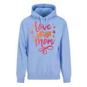 Love You Mom Gift For Her Unisex Surf Hoodie