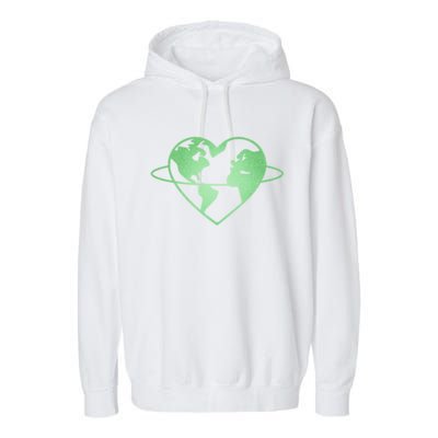 Love Your Mother Earth Day Go Green Gift Garment-Dyed Fleece Hoodie