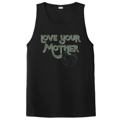 Love Your Mother Earth Outline Meaningful Gift PosiCharge Competitor Tank