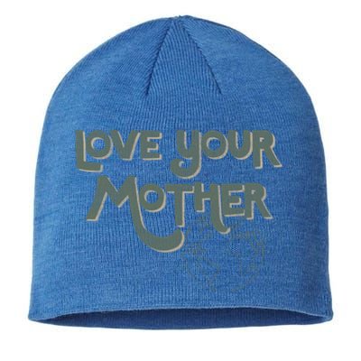 Love Your Mother Earth Outline Meaningful Gift Sustainable Beanie