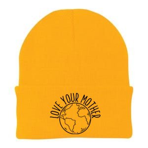 Love Your Mother Funny Earth Lover Save Nature Gift Knit Cap Winter Beanie