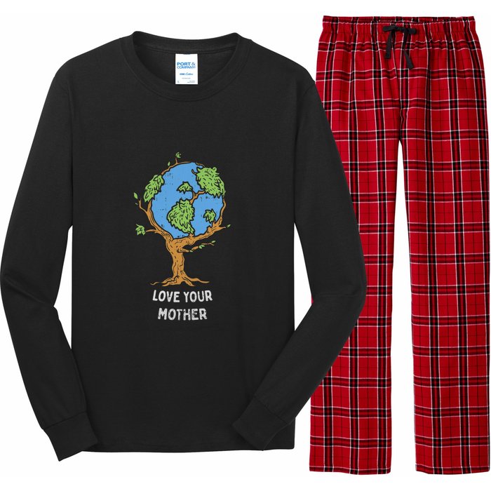 Love Your Mother Earth Day Gift Environt Eco World Tree Cool Gift Long Sleeve Pajama Set