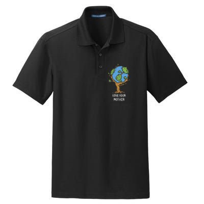 Love Your Mother Earth Day Gift Environt Eco World Tree Cool Gift Dry Zone Grid Polo