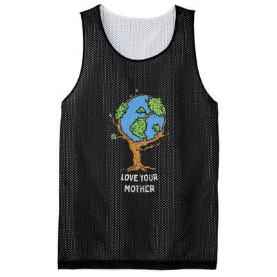 Love Your Mother Earth Day Gift Environt Eco World Tree Cool Gift Mesh Reversible Basketball Jersey Tank