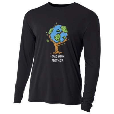 Love Your Mother Earth Day Gift Environt Eco World Tree Cool Gift Cooling Performance Long Sleeve Crew