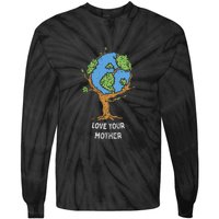 Love Your Mother Earth Day Gift Environt Eco World Tree Cool Gift Tie-Dye Long Sleeve Shirt