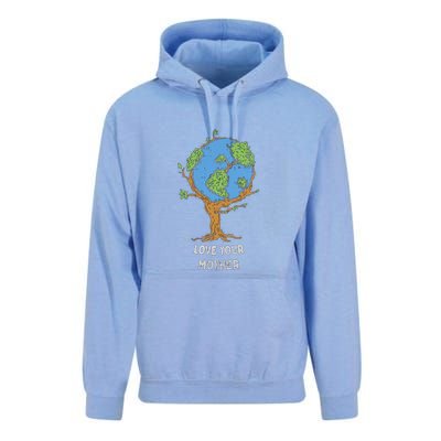 Love Your Mother Earth Day Gift Environt Eco World Tree Cool Gift Unisex Surf Hoodie