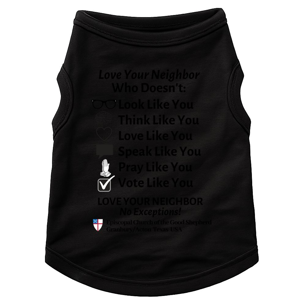 Love Your Neighbor No Exceptions Custom Design (Light) Cute Gift Doggie Tank