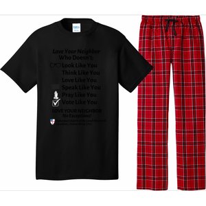 Love Your Neighbor No Exceptions Custom Design (Light) Cute Gift Pajama Set