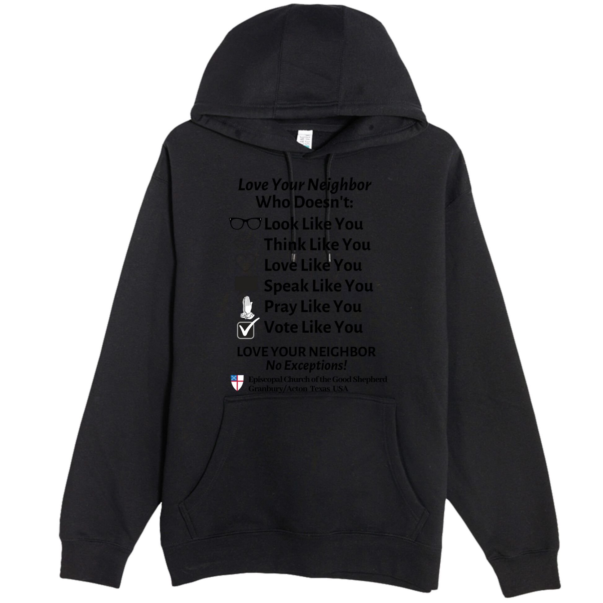 Love Your Neighbor No Exceptions Custom Design (Light) Cute Gift Premium Pullover Hoodie